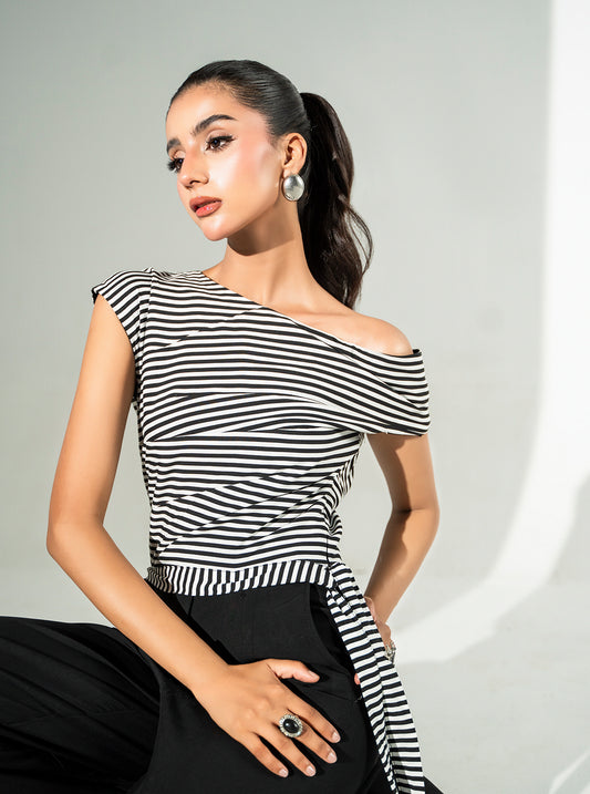 Asymmetrical Grace Off the Shoulder Top