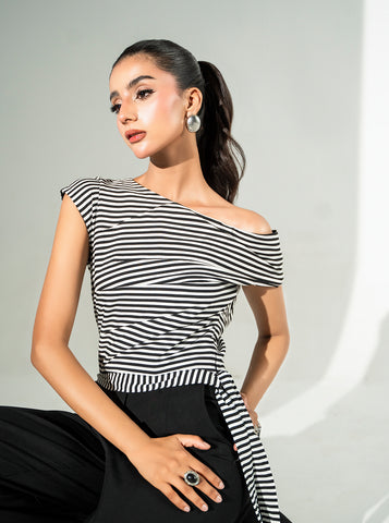 Asymmetrical Grace Off the Shoulder Top